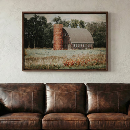 Old Brick Barn and Silo Wall Art Teri James Photography