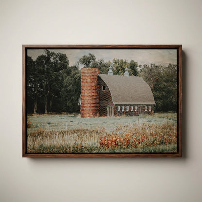 Old Brick Barn Art - Rustic Farmhouse Decor
