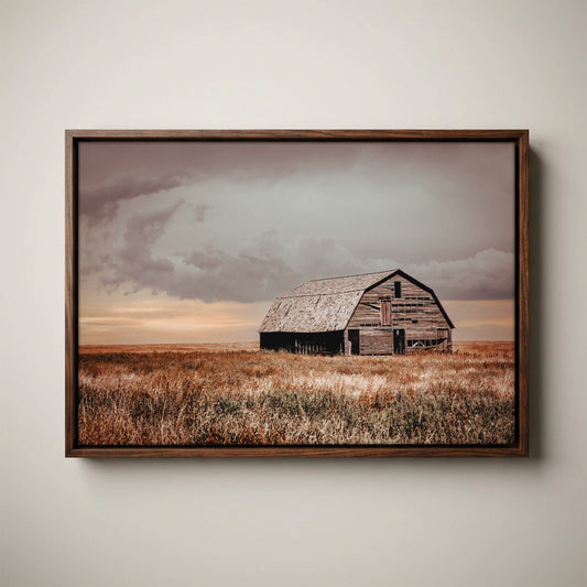 Old Oklahoma Barn Canvas - Rustic Farmhouse