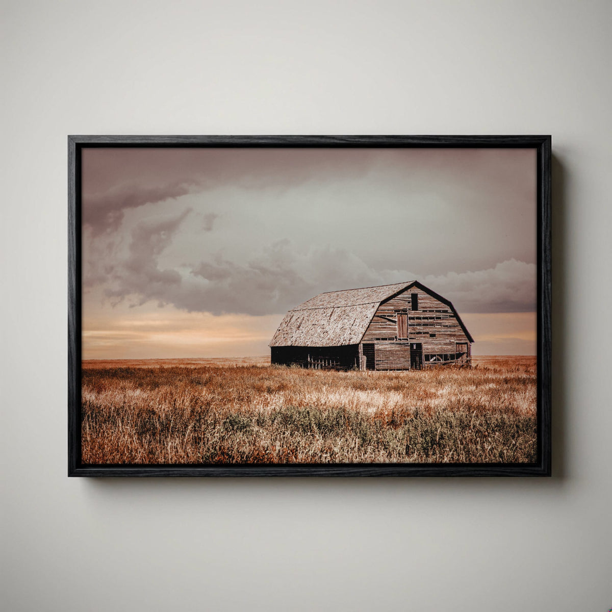 Old Oklahoma Barn Canvas - Rustic Farmhouse