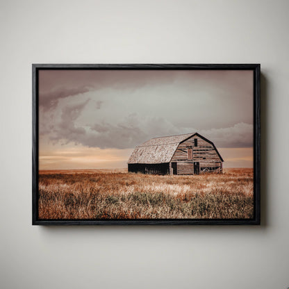 Old Oklahoma Barn Canvas - Rustic Farmhouse