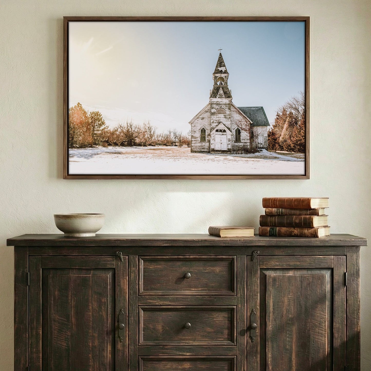 Old White Church Canvas Print Wall Art Teri James Photography