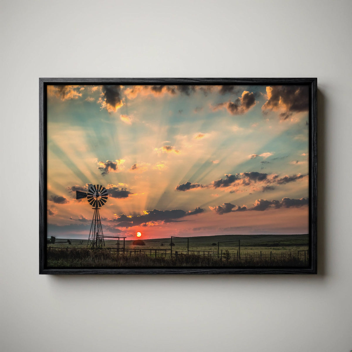 Old Windmill Canvas - Large Farmhouse Canvas Wall Decor