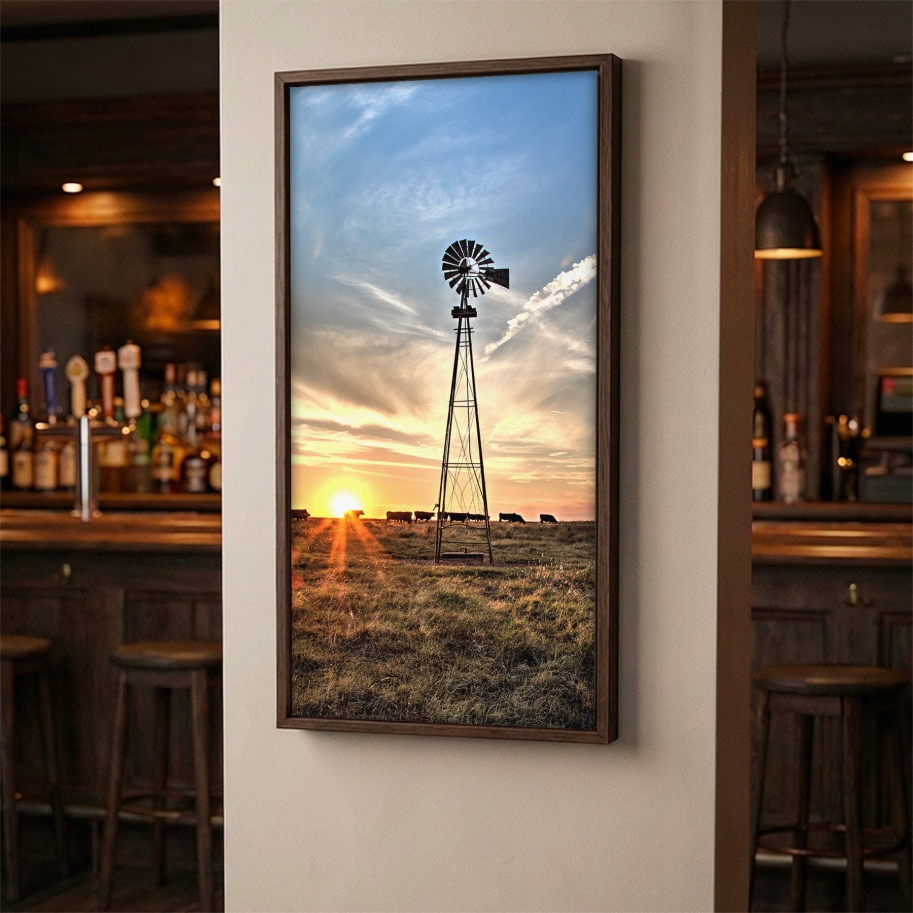 Old Windmill Vertical Canvas: Perfect for Tall Walls
