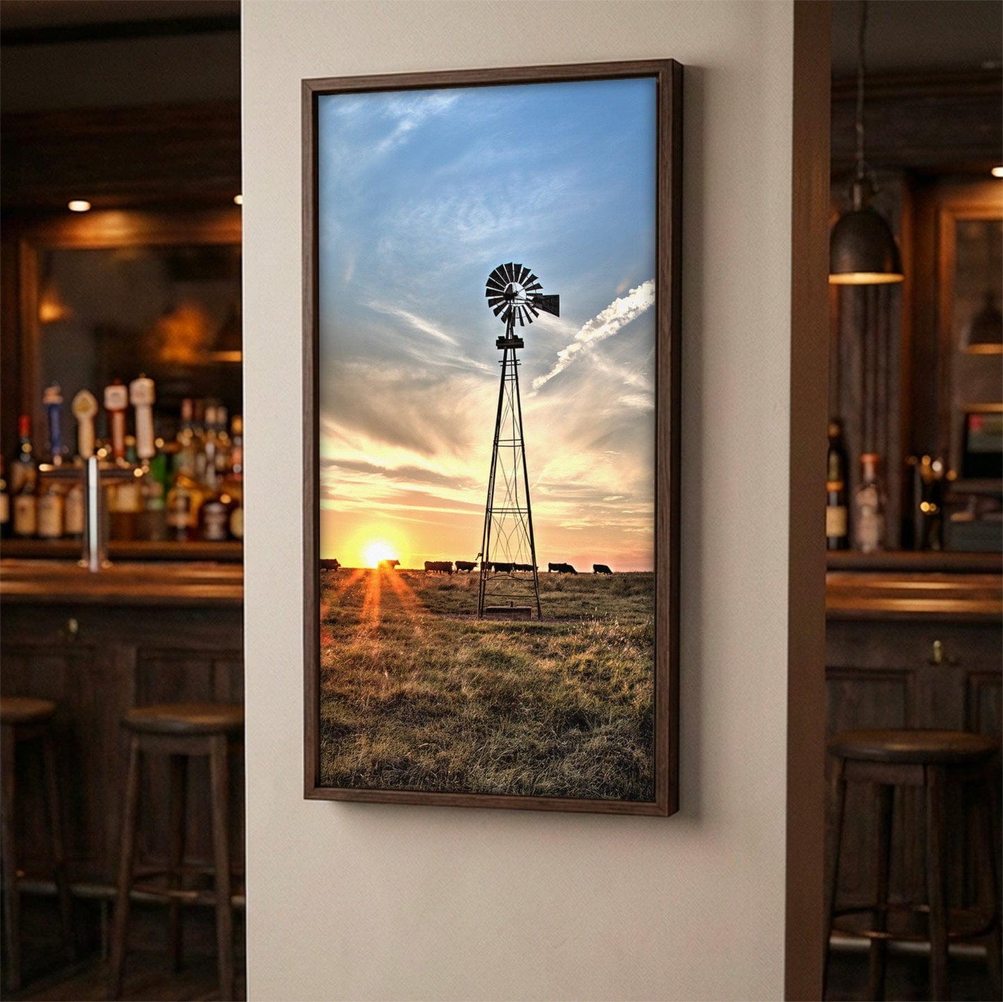 Old Windmill Vertical Canvas - Tall Narrow Rustic Wall Art Wall Art Teri James Photography