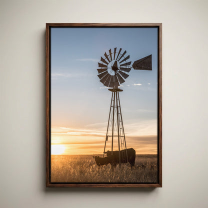 Old Windmill Wall Art - Rustic Farmhouse Style Artwork