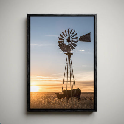 Old Windmill Wall Art - Rustic Farmhouse Style Artwork