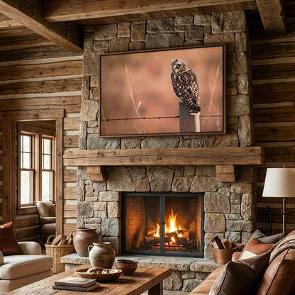 Owl Artwork Canvas, Short Eared Owl Wall Art Teri James Photography