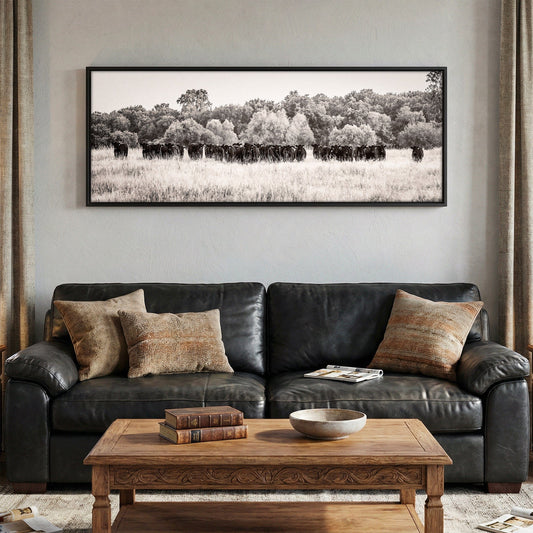 Panoramic Angus Cattle Canvas Wall Art Teri James Photography