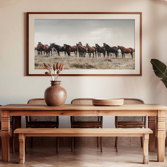 Panoramic Wild Horse Canvas Print Wall Art Teri James Photography