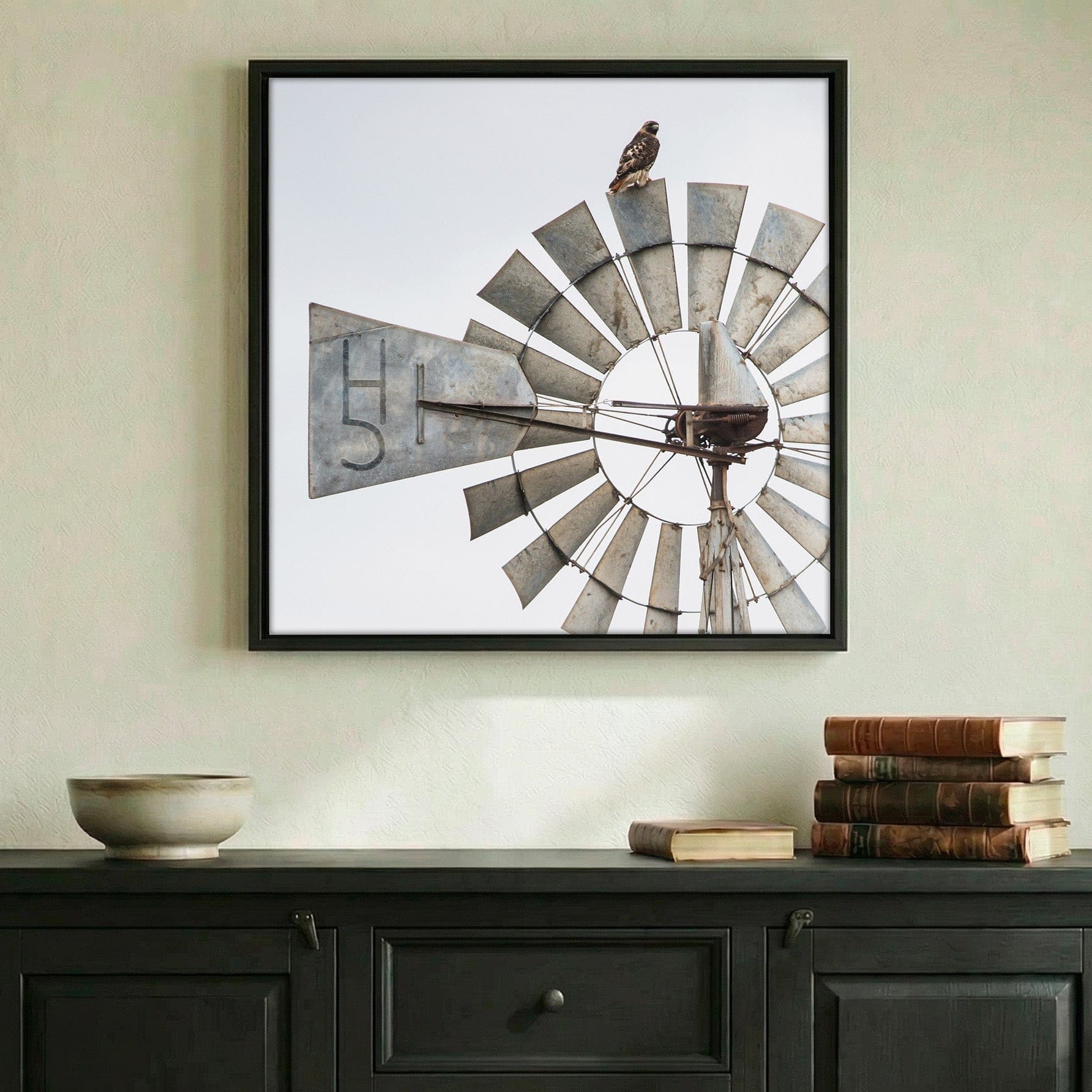 Personalized Cattle Brand Art - Windmill With Your Livestock Brand Wall Art Teri James Photography