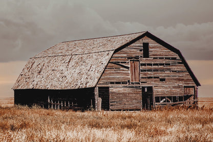 Old Oklahoma Barn Canvas - Rustic Farmhouse
