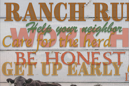 Ranch Rules Inspirational Quote about Farming and Ranching