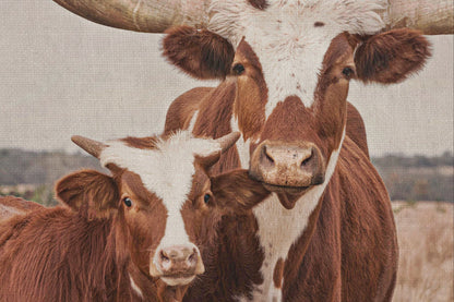 Longhorn Cow & Calf Nursery Decor