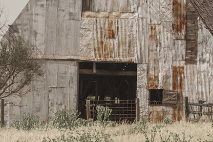 Rustic Barn Wall Art - Large Farm Landscape Canvas - Country Home Decor