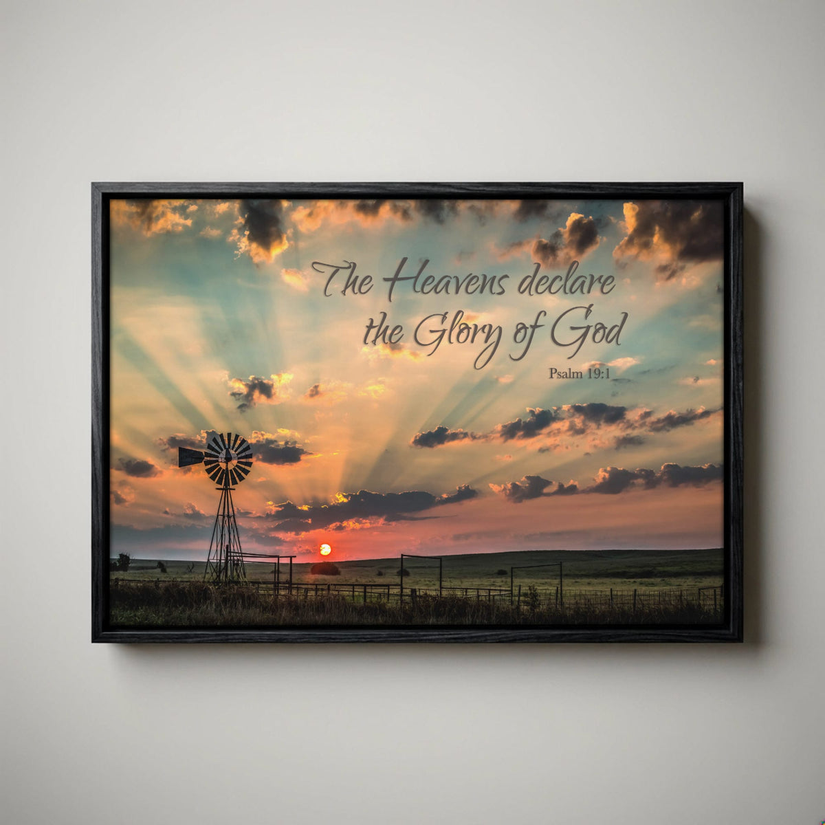 Psalm 19:1 | The Heavens Declare | Christian Scripture Canvas Print