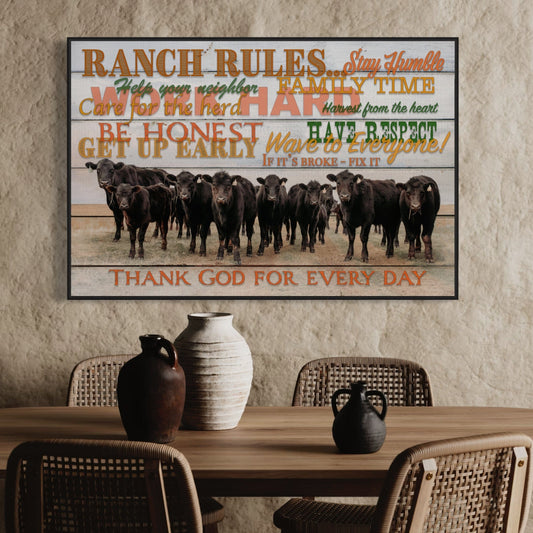 Ranch Rules Inspirational Quote about Farming and Ranching Wall Art Teri James Photography