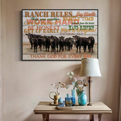 Ranch Rules Inspirational Quote about Farming and Ranching Wall Art Teri James Photography