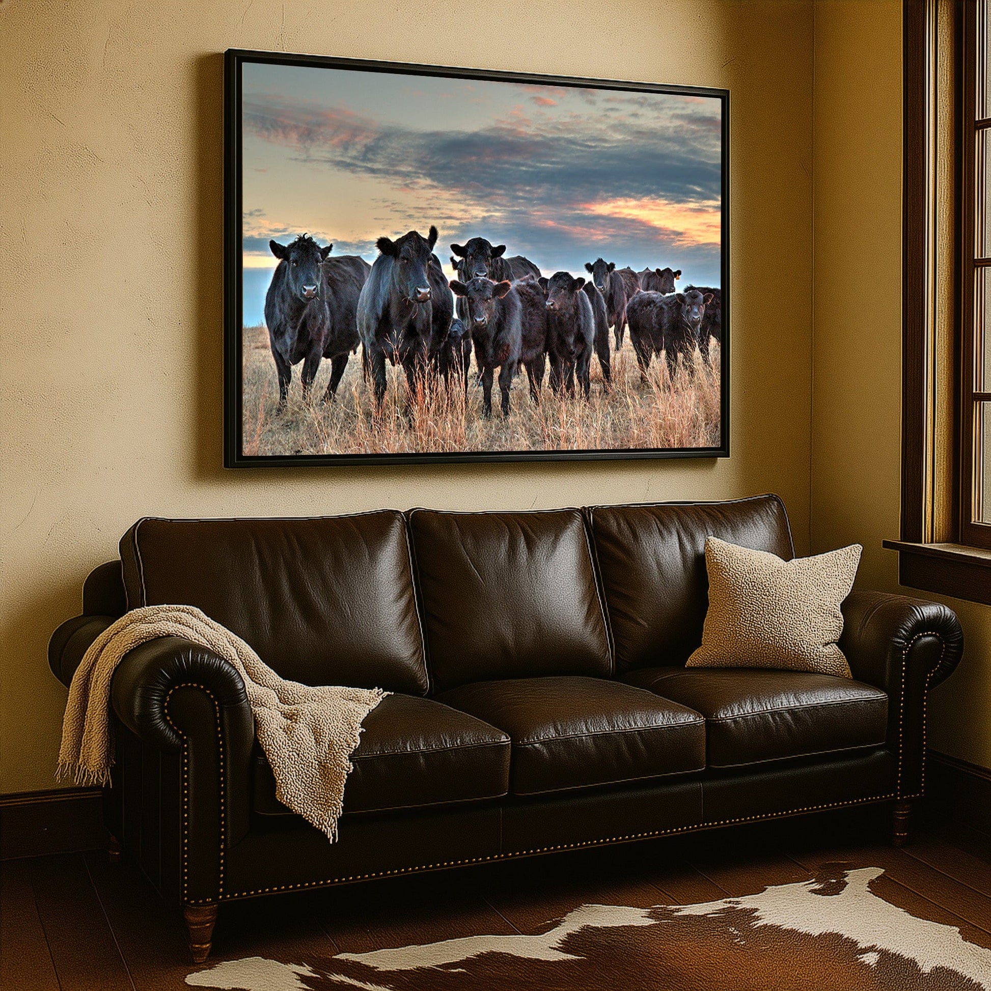 Ranch Style Home Decor Wall Art - Angus Cattle Wall Art Teri James Photography