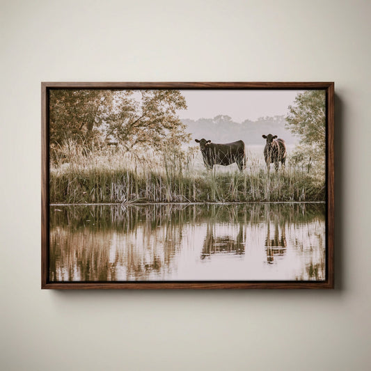 Ranch Style Wall Decor – Angus Cattle Art