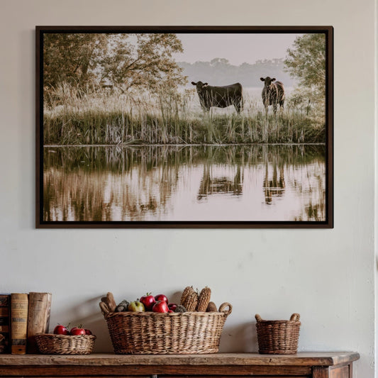Ranch Style Wall Decor - Angus Cattle Wall Art Teri James Photography