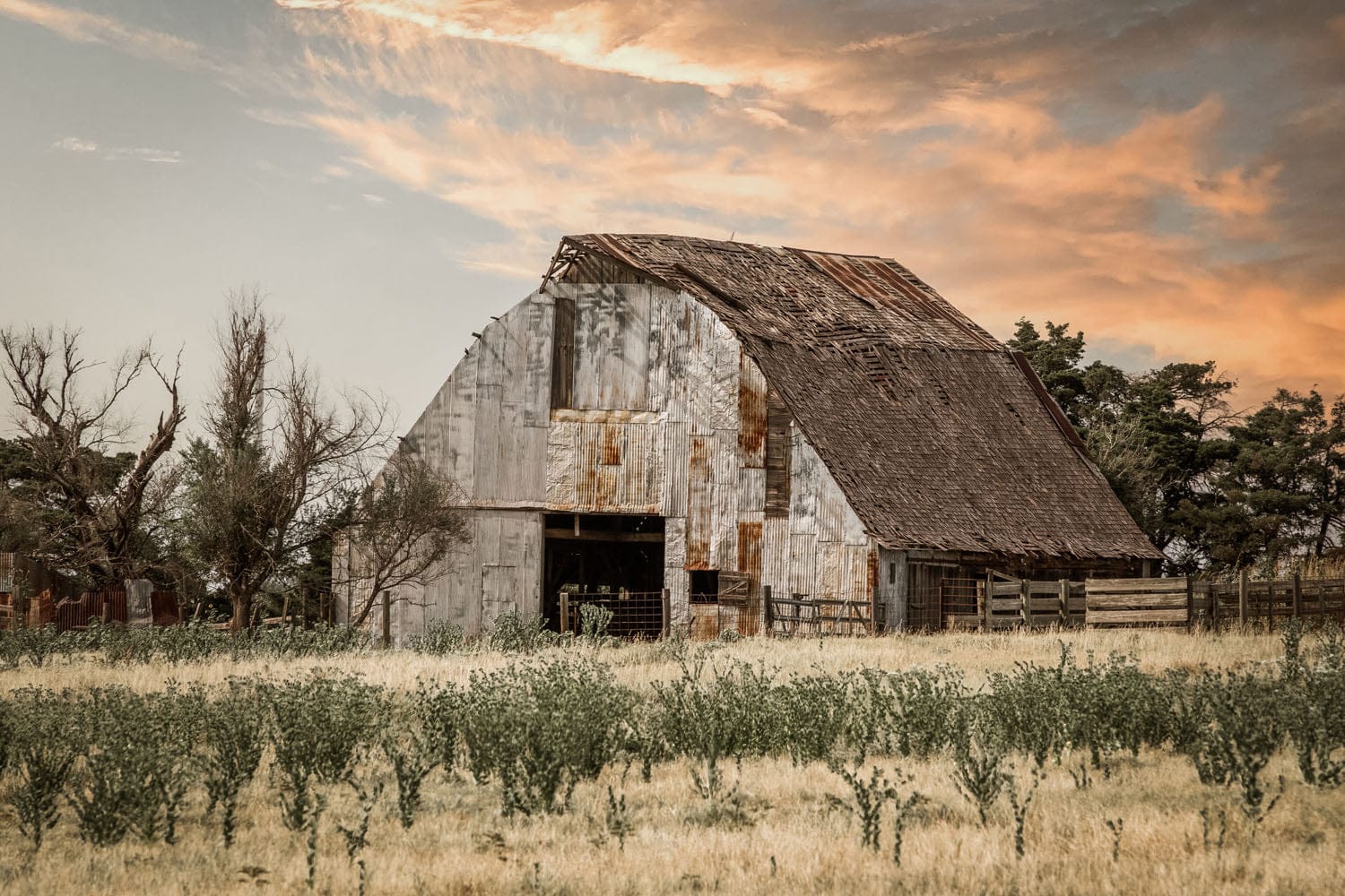 Rustic Barn Wall Art - Large Farm Landscape Canvas - Country Home Decor Paper Photo Print / 12 x 18 Inches Wall Art Teri James Photography