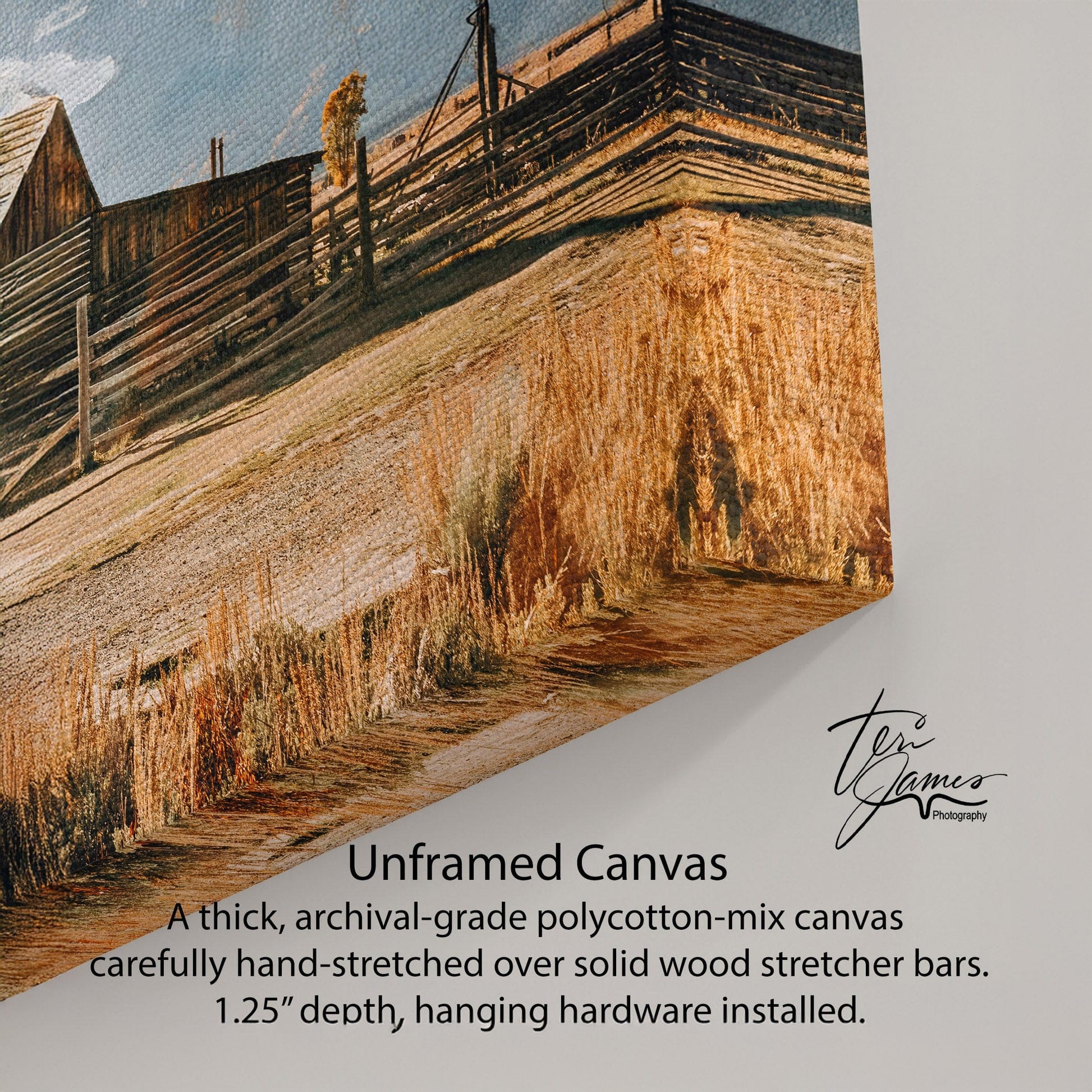 Rustic Barn Wall Art - Large Farm Landscape Canvas - Country Home Decor Wall Art Teri James Photography