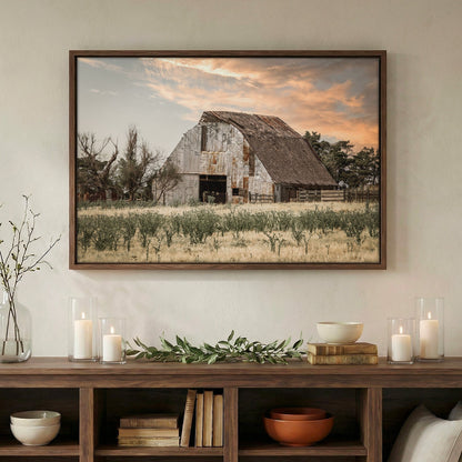 Rustic Barn Wall Art - Large Farm Landscape Canvas - Country Home Decor Wall Art Teri James Photography