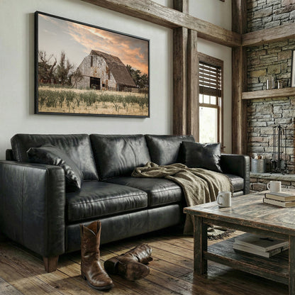 Rustic Barn Wall Art - Large Farm Landscape Canvas - Country Home Decor Wall Art Teri James Photography