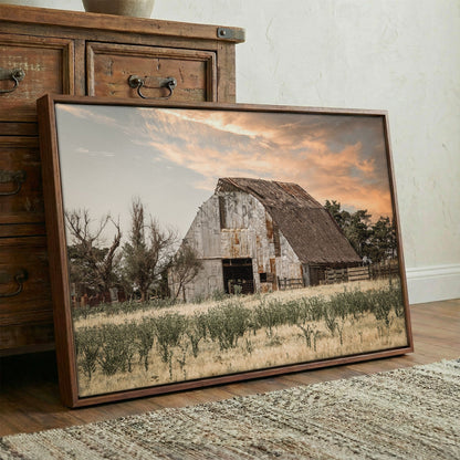 Rustic Barn Wall Art - Large Farm Landscape Canvas - Country Home Decor Wall Art Teri James Photography