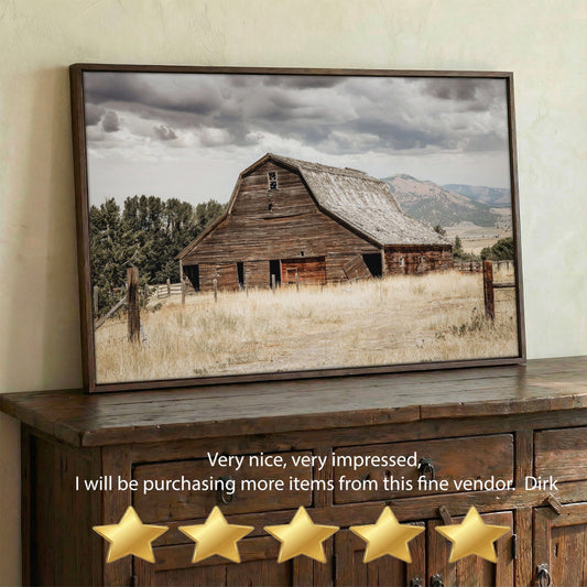 Rustic Barn Wall Art - Old Barn Canvas Print Farmhouse Rustic Decor Wall Art Teri James Photography