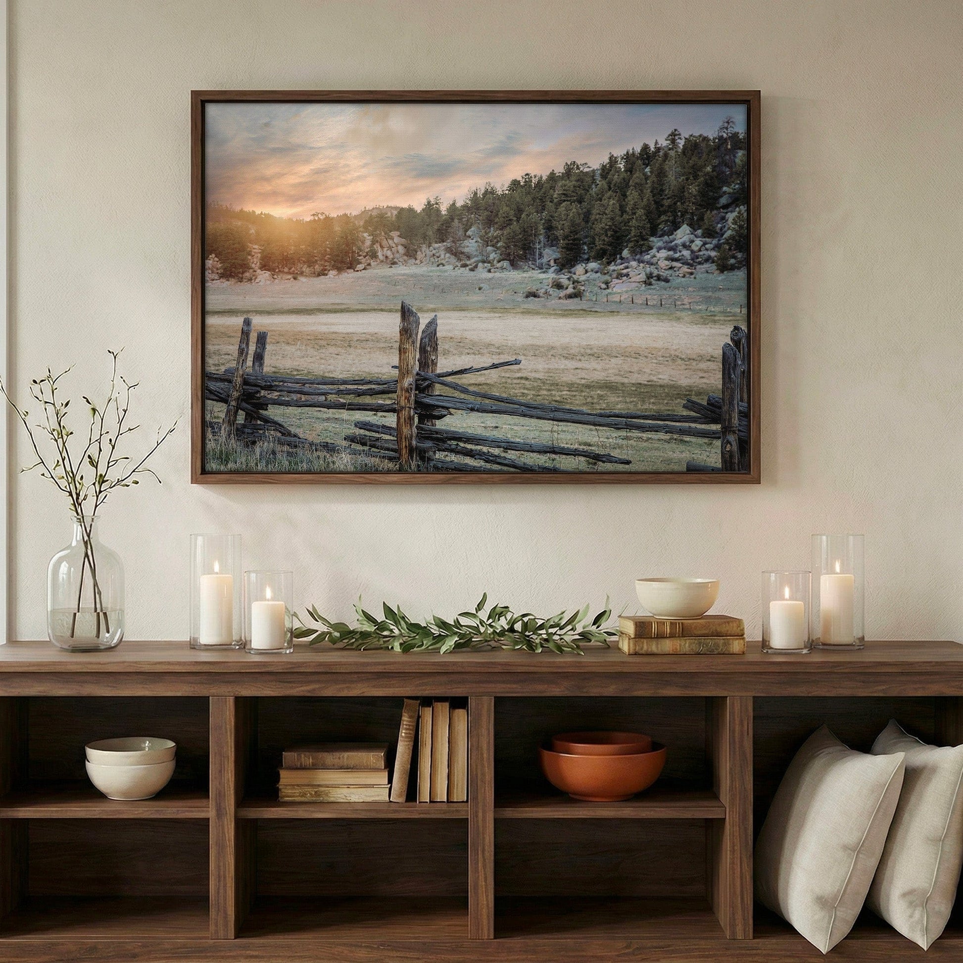 Rustic Bedroom Decor Wall Art - Split Rail Fence Wall Art Teri James Photography