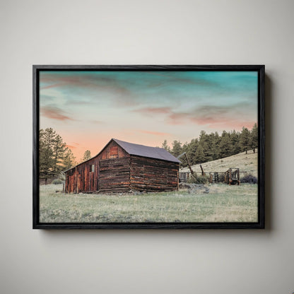 Rustic Dining Room Decor - Colorado Barn Print