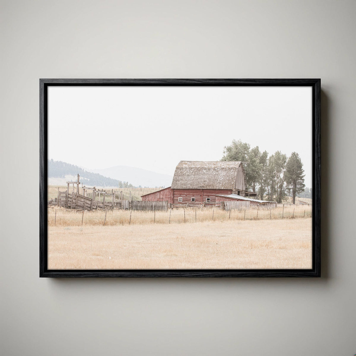 Rustic Dining Room Decor - Farmhouse Old Barn Canvas