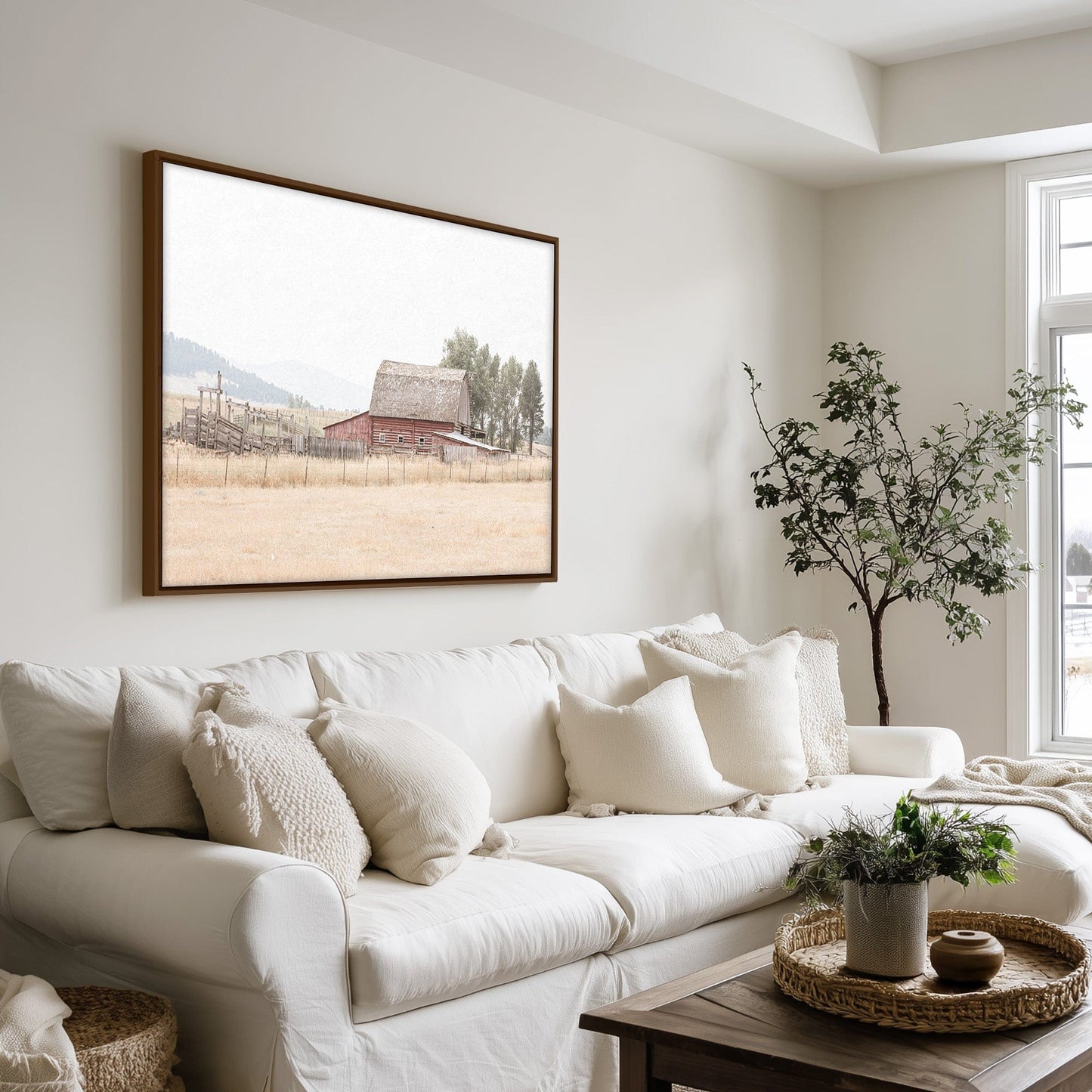 Rustic Dining Room Decor - Old Red Barn Wall Art Teri James Photography