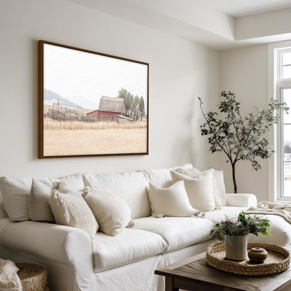Rustic Dining Room Decor - Old Red Barn Wall Art Teri James Photography