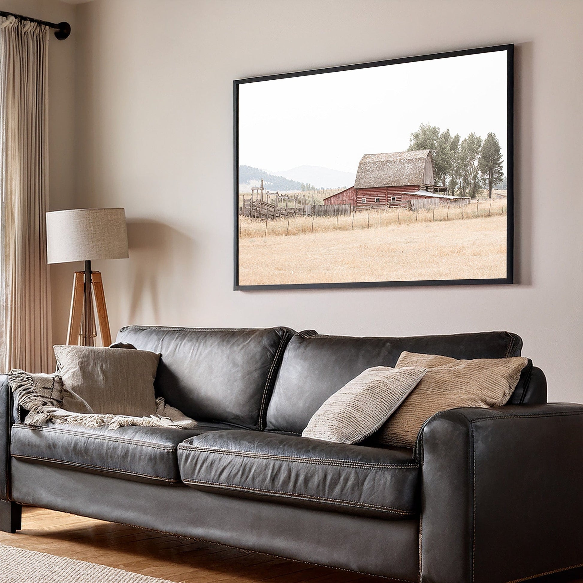 Rustic Dining Room Decor - Old Red Barn Wall Art Teri James Photography