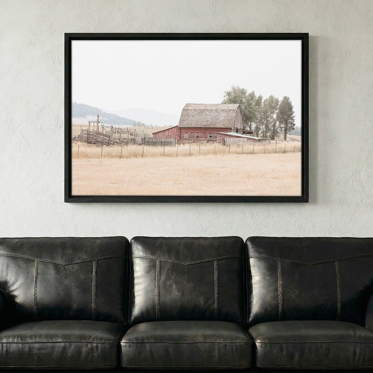 Rustic Dining Room Decor - Old Red Barn Wall Art Teri James Photography