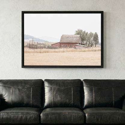Rustic Dining Room Decor - Old Red Barn Wall Art Teri James Photography