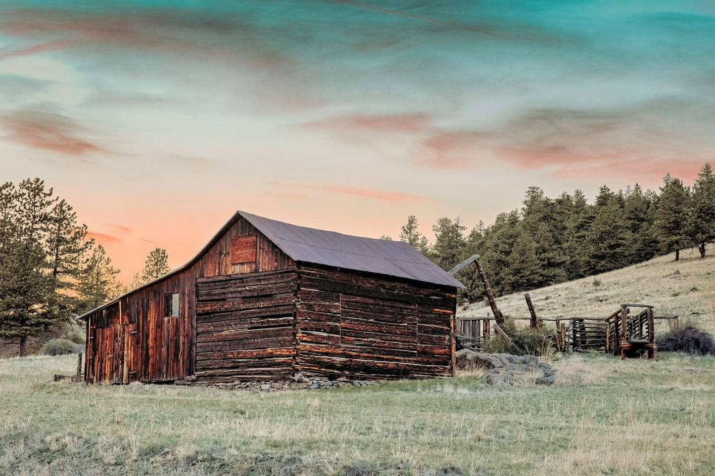 Rustic Dining Room Wall Decor - Old Colorado Barn Paper Photo Print / 12 x 18 Inches Wall Art Teri James Photography