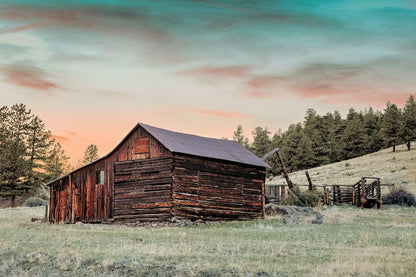 Rustic Dining Room Wall Decor - Old Colorado Barn Paper Photo Print / 12 x 18 Inches Wall Art Teri James Photography