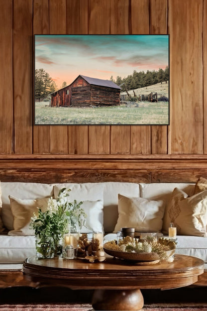 Rustic Dining Room Wall Decor - Old Colorado Barn Wall Art Teri James Photography