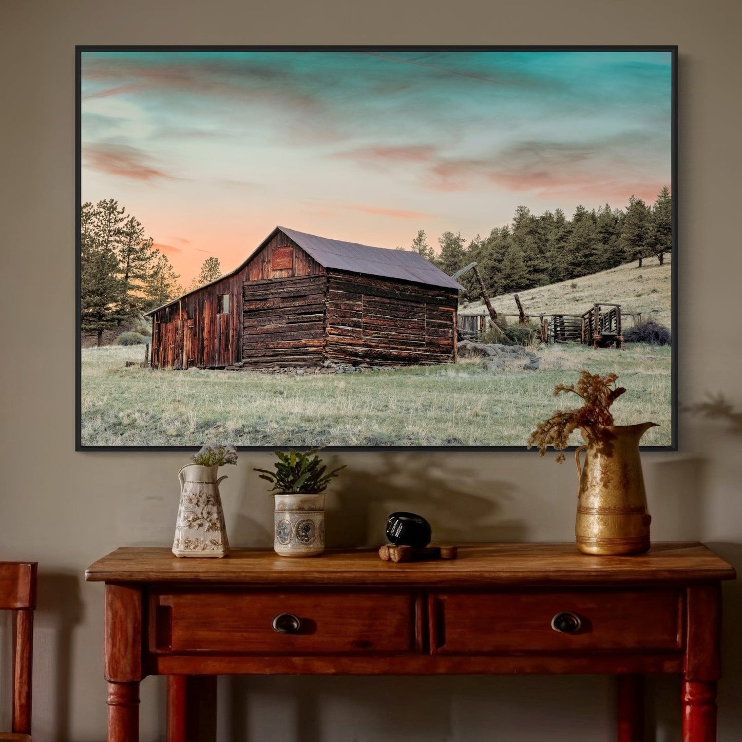 Rustic Dining Room Wall Decor - Old Colorado Barn Wall Art Teri James Photography