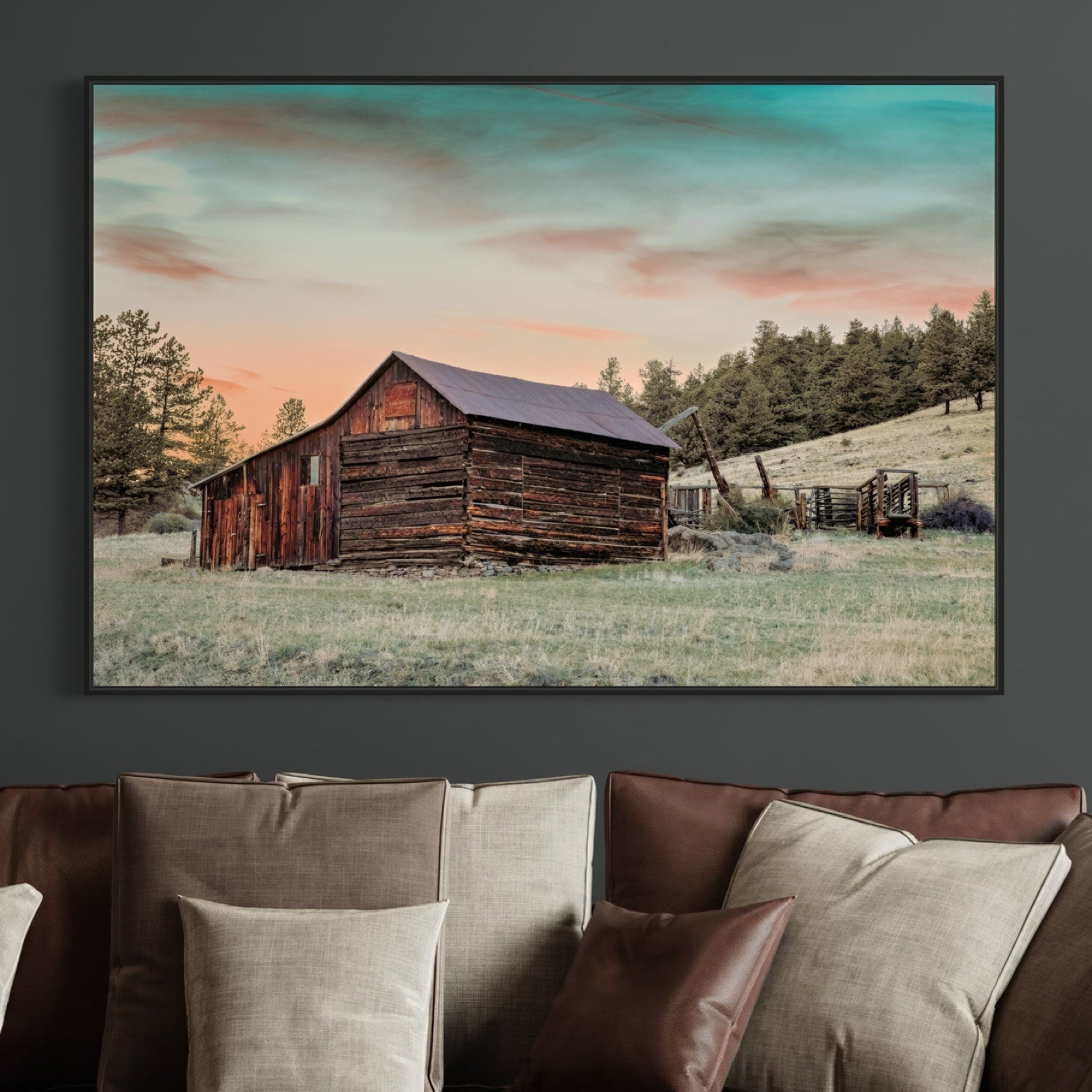 Rustic Dining Room Wall Decor - Old Colorado Barn Wall Art Teri James Photography
