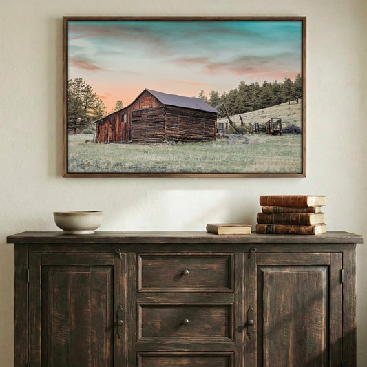 Rustic Dining Room Wall Decor - Old Colorado Barn Wall Art Teri James Photography
