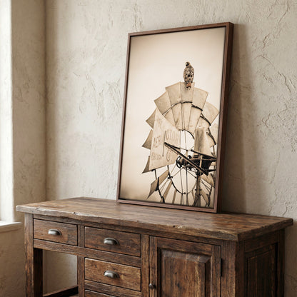 Rustic Farmhouse Wall Decor - Old Windmill and Hawk Wall Art Teri James Photography