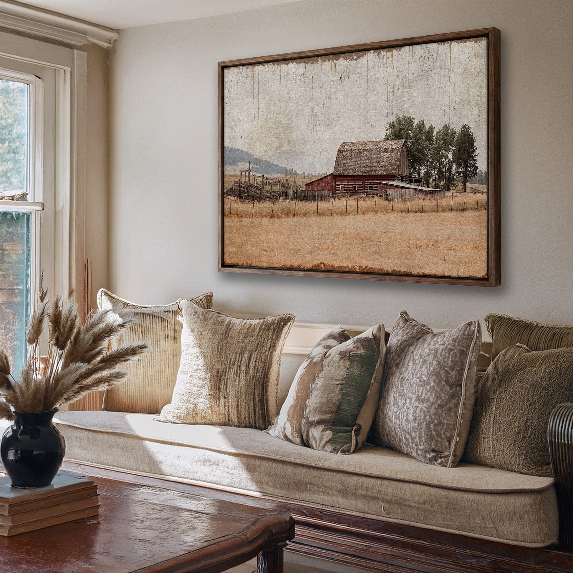 Rustic Home Wall Art - Old Red Barn Wall Art Teri James Photography