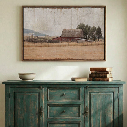 Rustic Home Wall Art - Old Red Barn Wall Art Teri James Photography