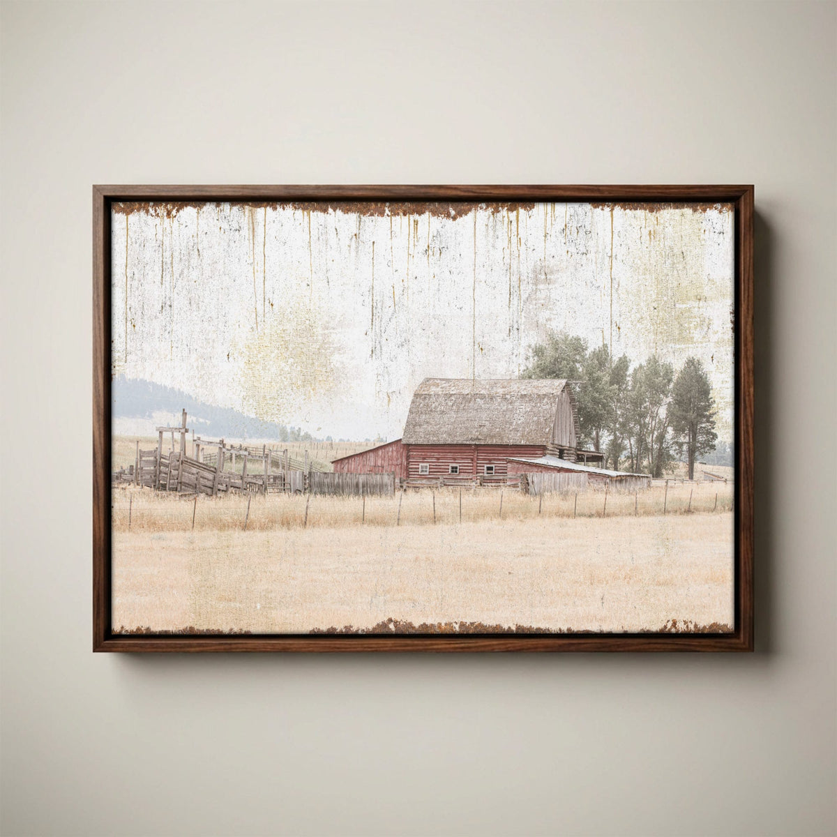 Rustic Home Wall Art - Vintage Farmhouse Old Barn