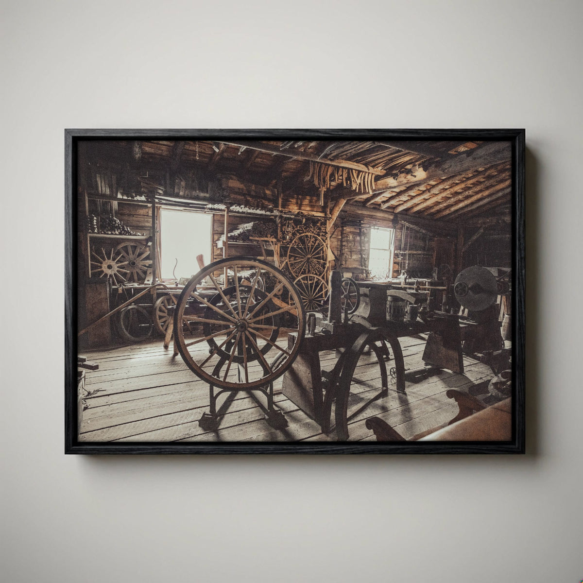 Rustic Industrial Wall Art - Vintage Workshop Print